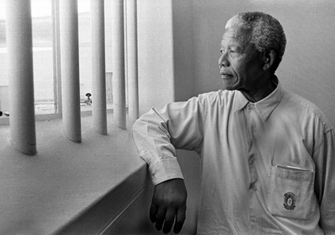Nelson Mandela in prison